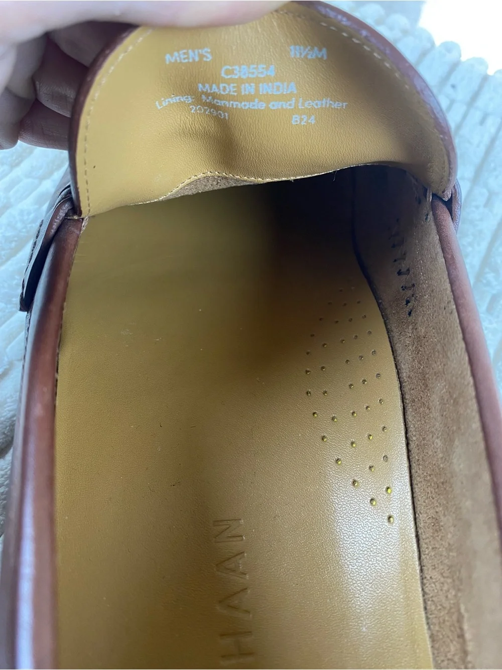 Cole Haan Pinch Prep Penny Loafers Scotch Brown 11.5M Leather NWOT